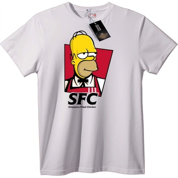NOONEBRAND Тениска Homer Simpson SFC - 2XL, White
