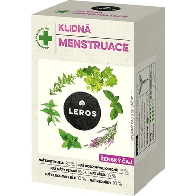 Leros bylinný Čaj pre ženy pokojná menštruácia 20 x 1,5 g