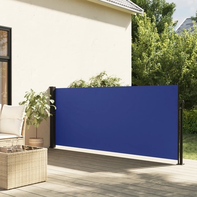 vidaXL Zatahovací boční markýza 100 x 300 cm modrá