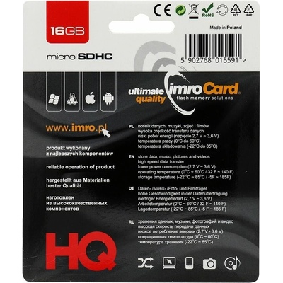 Imro MicroSDHC Class 4 16 GB KOM000822