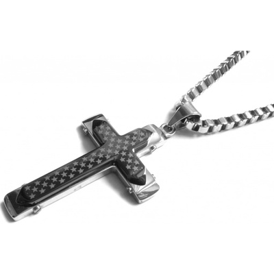 Steel Jewelry Náhrdelník kříž z chirurgické oceli NH090185