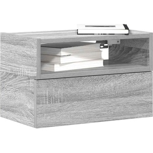 vidaXL Нощни шкафчета за стенен монтаж, 2 бр, сив сонома, 45x26x28, 5см (858607)