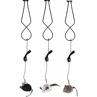 Flamingo Toy Robbie Mouse Multiple colours - играчка за котки, закачаща се мишка със звук - 1 бр, Белгия - 504345