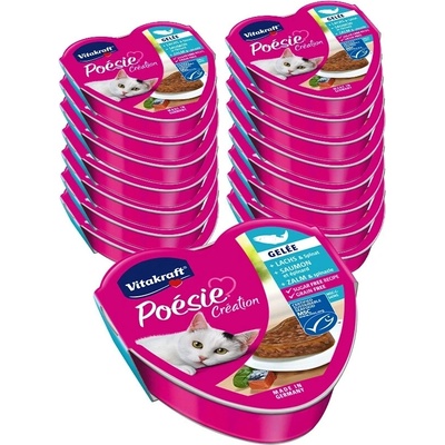 Vitakraft POESIE mokré krmivo pro kočky se lososem a špenátem 24x85 g