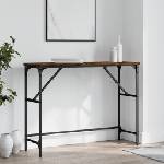 vidaXL Конзолна маса, опушен дъб, 100x32x75 см, инженерно дърво (834057)