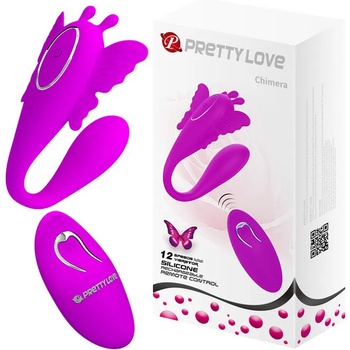 Image 1 of Pretty Love Chimera Couple Vibrator with Remote Control Pink