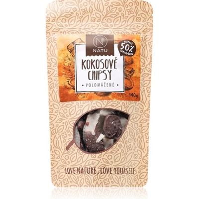 NATU Kokosové chipsy polomáčené kokosové chipsy 140 g