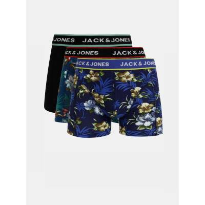 Jack & Jones Комплект от три боксерки Jack & Jones Flower в синьо и черно Jack & Jones | Sin | МЪЖЕ | XL
