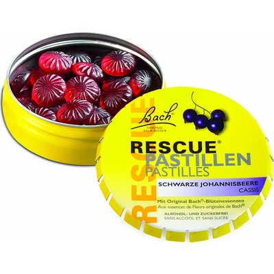 Bachovy květové esence Rescue krizové pastilky černý rybíz 50 g