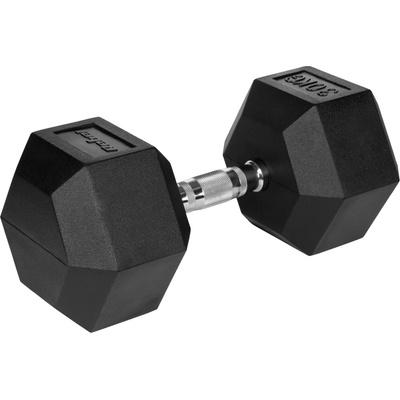 REBEL ACTIVE Liatinová pogumovaná činka HEX 30 kg