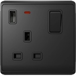 ELMARK London ЕД. КОНТАКТ С 1Р СВ. КЛЮЧ + usb АНТРАЦИТ (190880/a)