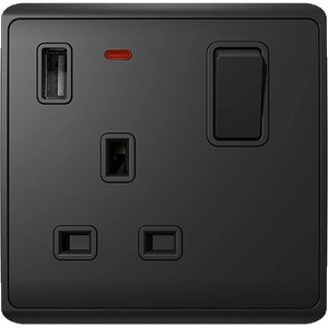 ELMARK London ЕД. КОНТАКТ С 1Р СВ. КЛЮЧ + usb АНТРАЦИТ (190880/a)