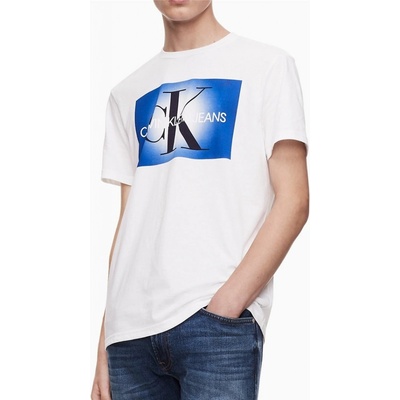 Calvin Klein pánské tričko krátkým rukávem Iconic Logo square bílé