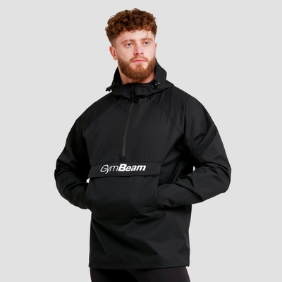 GymBeam pánska bunda Rain Smock Black