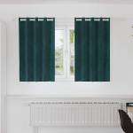 Pure Line Home Кадифени завеси в цвят изумруденозелено с метални халки, 2 бр. , 140 x 140 см