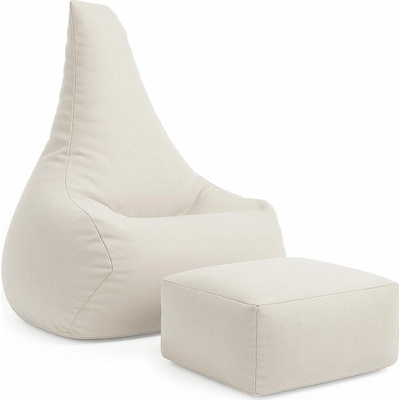 MeowBaby sedací vak s opierkou nôh Tearo oat-blush-beige