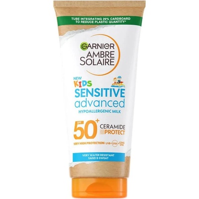 Garnier Ambre Solaire Sensitive Advanced Hypoallergenic Kids Lotion SPF 50+ sunscreen 175ml - Clear (White)