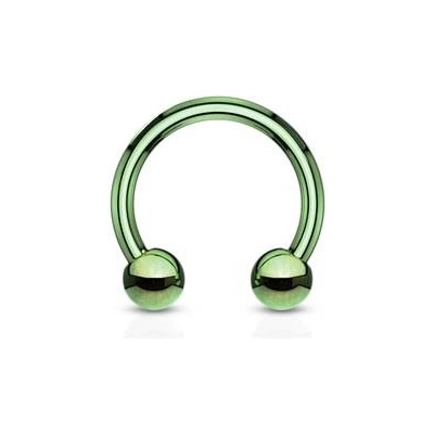 Šperky4U piercing podkova zelená PV1001G-120833