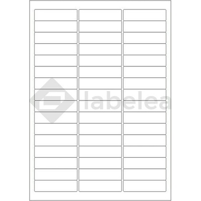 Labelea Samolepiace etikety 63,5x16,9 mm biele papierové, na hárku A4, pre laserovú a atramentovú tlač, Farba etikiet Biela, Počet hárkov v balení 100 EPY063016W048S