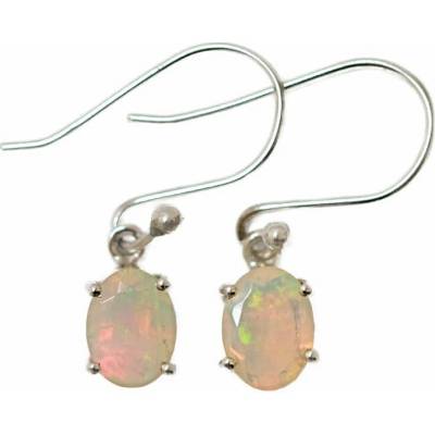 Nefertitis Opál etiopský broušený náušnice stříbro Ag 925 E377 NF659390,8 cm, 1,4 g