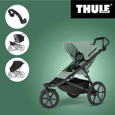 THULE URBAN GLIDE 3 MIST GREEN SINGLE 2025 MB+ Madlo + Pláštěnka + Moskytiera