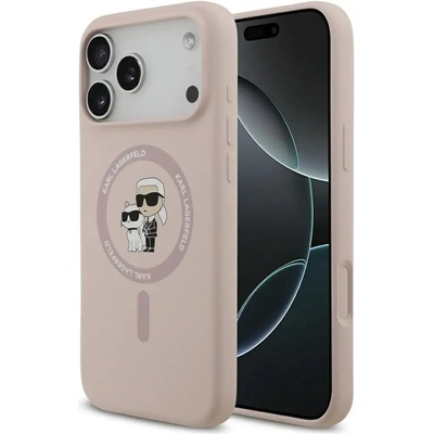 KARL LAGERFELD Силиконов пръстен Karl&Choupette MagSafe Case за iPhone 17 Pro Max - Розов (3666339549442)