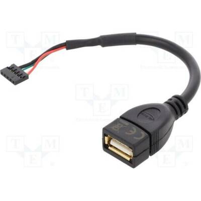 Delock 84831 USB 2.0 USB A zásuvka kolíkový konektor 5pin zlacený