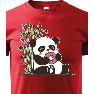 dětské triko Panda červená