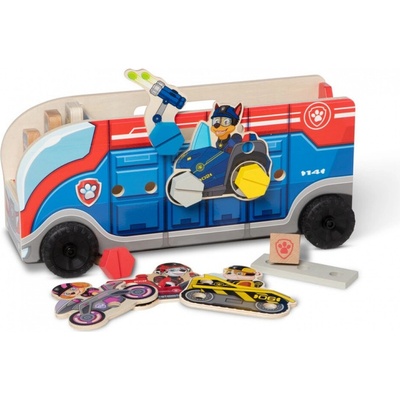 Melissa & Doug Drevené skladacie záchranné vozidlo Labková patrola