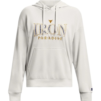 Under Armour Дамски суичър Under Armour Project Rock Everyday Hoodie Womens - White Clay