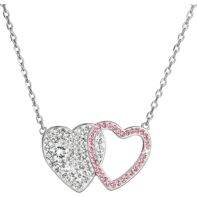 Pavona Stříbrný dvojité srdce se Swarovski krystaly 32079.3