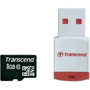 Transcend microSDHC 8GB C10 + P3 Card Reader TS8GUSDHC10-P3