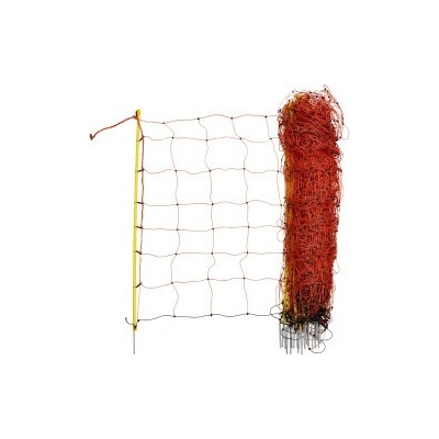 Sieť pre ovce, 50 m, oranžová, výška 108 cm, jednoduchý hrot