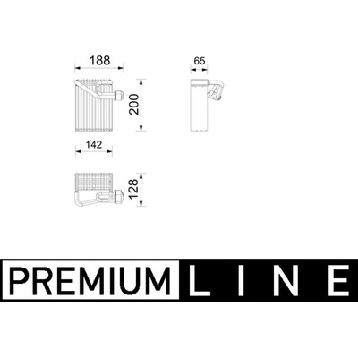 Výparník klimatizace MAHLE ORIGINAL AE 272 000P (AE272000P)