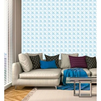 DIMEX ART s. r. o Луксозна флизелинова тапета сини кубчета, образуващи звезда