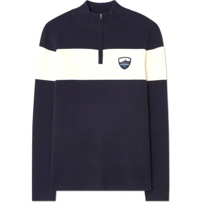 We Norwegians Мъжки вълнен пуловер We norwegians Holmenkollen ZipUp Jumper - Navy Blue - размер XXL (005-6423-0115)