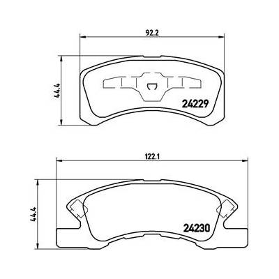 Sada brzdových destiček, vždy 4 kusy v sadě BREMBO P 16 011 (P16011)