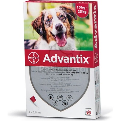 Advantix Spot On за кучета за ветеринарни цели за кучета между 10-25 kг