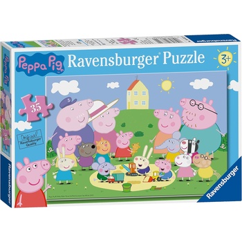 Ravensburger Детски пъзел Ravensburger от 35 части - Забавление под слънцето с Пепа Пиг (8632)
