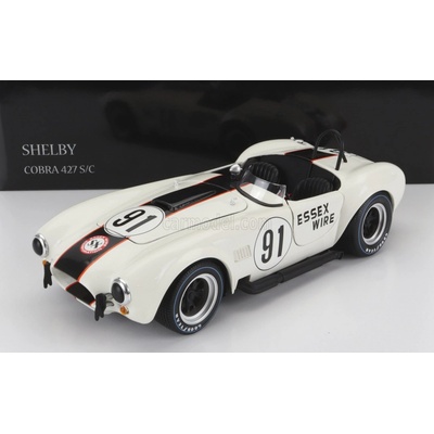 Kyosho Ford usa Shelby Cobra 427 S c Spider Essex Wire N 91 500km Bridgehampton 1965 S.scott Bílá 1:18