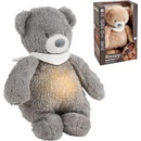 Nattou usínaček plyšový hudobný so svetielkom a senzorom plače 4v1 Sleepy Bear Grey