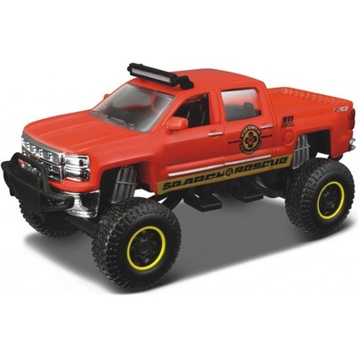 Maisto Chevrolet Silverado 1500 Z712014 4x4 Rebels Červený 1:57