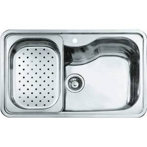 Teka Иноксова мивка за вграждане, гладка, за шкаф със светъл отвор 8BIG BOWL 80 1С (Bahia)0 см (М.539) - bay Мивка за вграждане