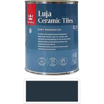 TIKKURILA Luja Ceramic Tiles 0,9 l Antracitovo šedá