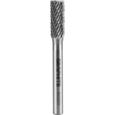 Graphite Karbidová rotační fréza HM, typ B (válcová s břity nahoře), 8 x 20 mm, stopka 6 x 45 mm