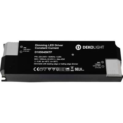Deko-Light LED-napájení BASIC, DIM, CC, D105045NTF/45W konstantní proud 1050 mA IP20 stmívatelné 22-43V DC 23,50-45,00 W 862210
