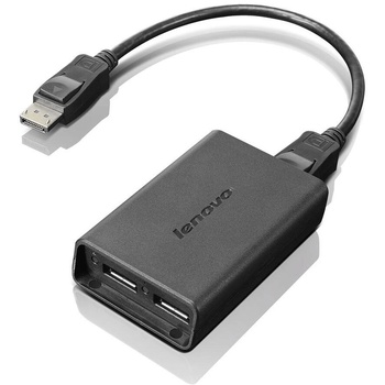 Lenovo DisplayPort to Dual-DisplayPort Monitor Cable USB A Черен (0B47092) (0B47092)