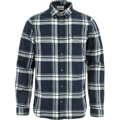 Fjällräven Мъжка риза с копчета Fjällräven Övik Lite Flannel Shirt - Dark Navy / Chalk White - размер XXL (033-3162-0115)