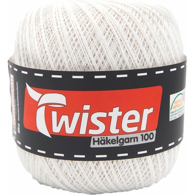 Pletací příze Kurtenbach Twister Häkelgarn 100 Barva: 10 WEISS
