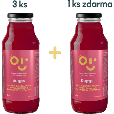 Beggs BIO Nápoj aronie jablko banán & jahoda 300 ml – Zboží Dáma